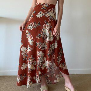 Zara Woman Floral Maxi Wrap Skirt/Dress